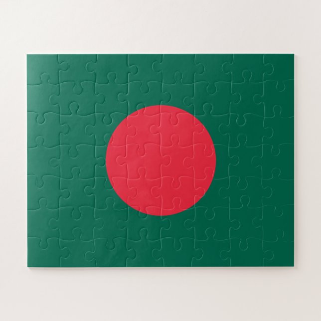 Puzzle Bandera patriótica bangladesí (Horizontal)