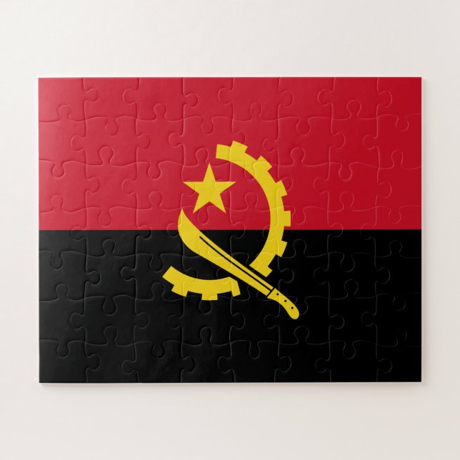 Puzzle Bandera Patriótica de Angola (Horizontal)