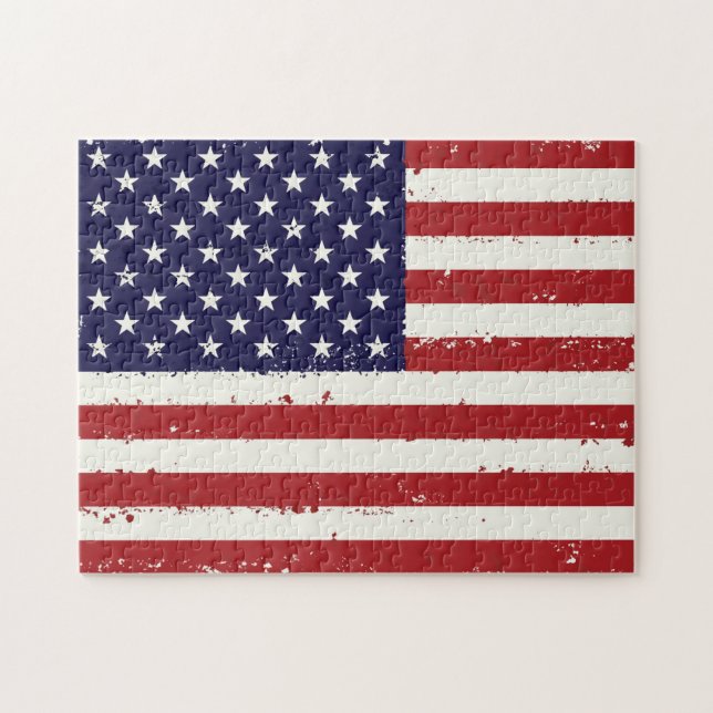 Puzzle Bandera Patriótica de Estados Unidos - Bandera Ame (Horizontal)