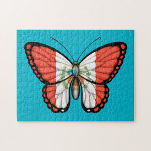 Puzzle Bandera peruana de la mariposa