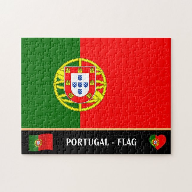 Puzzle Bandera portuguesa y país portugués / Portugal (Horizontal)