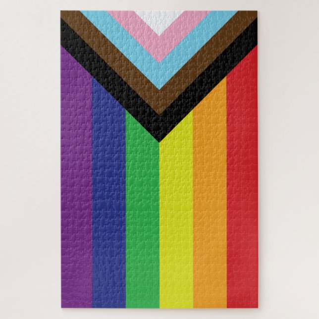 Puzzle Bandera progresista LGBTQIA (Vertical)