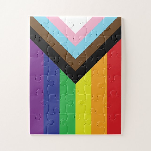 Puzzle Bandera progresista LGBTQIA (Vertical)