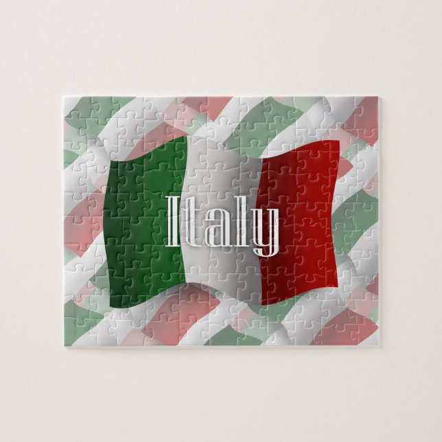 Puzzle Bandera que agita de Italia (Horizontal)