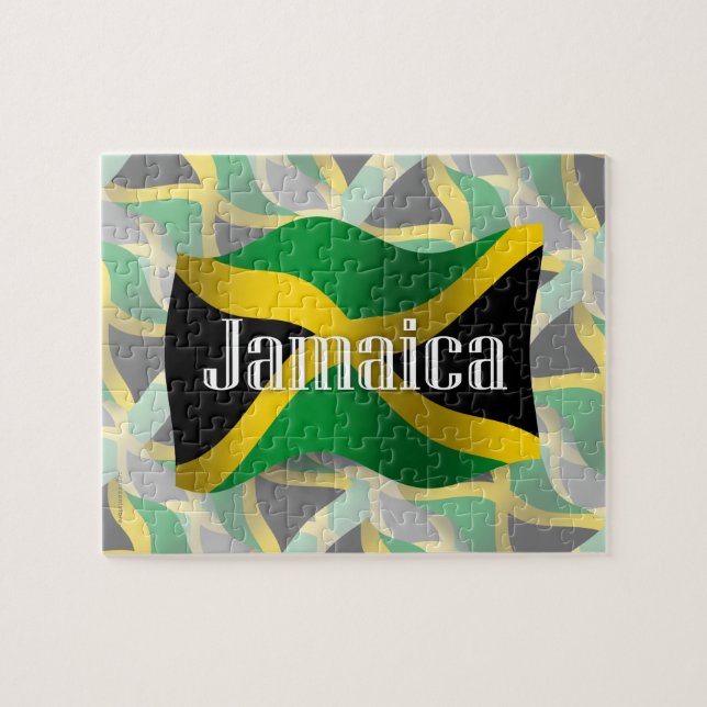 Puzzle Bandera que agita de Jamaica (Horizontal)