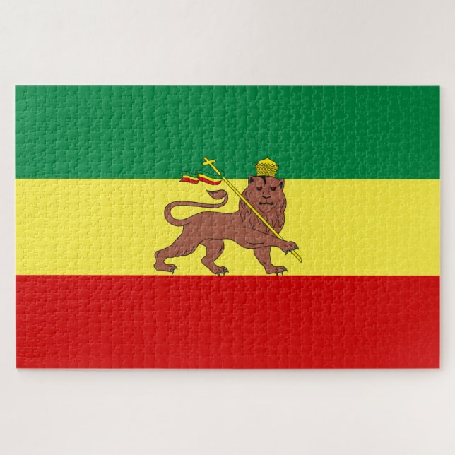 Puzzle Bandera rastafari (Rastafarianismo) (Rasta) (Horizontal)