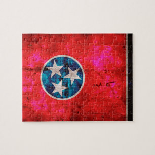Puzzle Bandera resistida del estado de Tennessee del