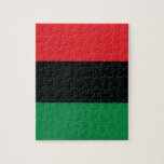 Puzzle Bandera roja, negra y verde<br><div class="desc">Los 3 colores panafricanos de la bandera representan: RED: la sangre que une a todas las personas de ascendencia africana negra, y derramada por la liberación; NEGRO: personas negras cuya existencia como nación, aunque no como estado-nación, se afirma por la existencia de la bandera; y VERDE: la abundante riqueza natural...</div>