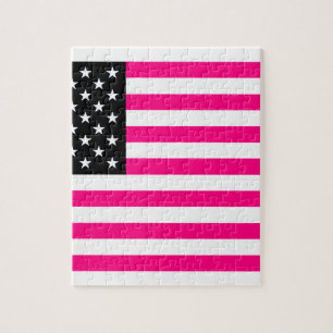 Puzzle bandera rosa estadounidense