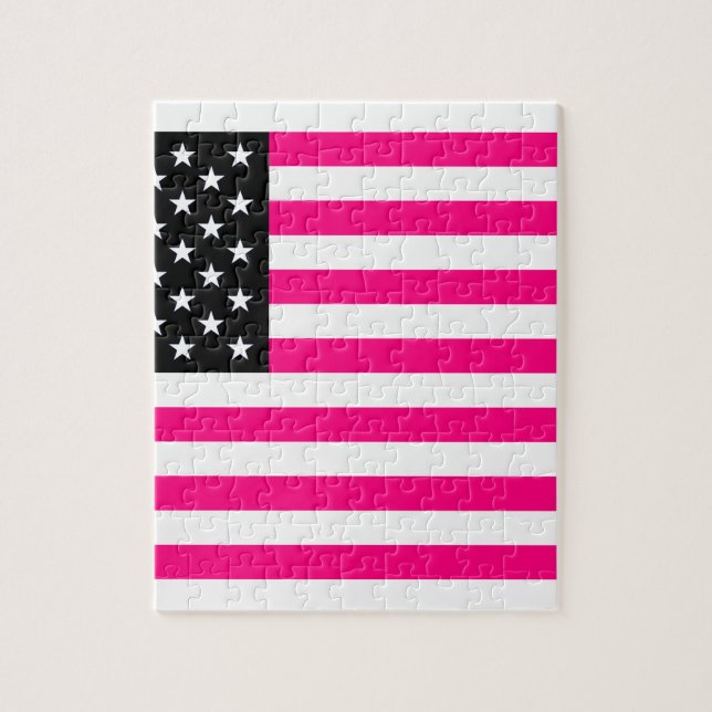 Puzzle bandera rosa estadounidense (Vertical)