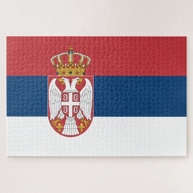 Puzzle Bandera serbia (Horizontal)