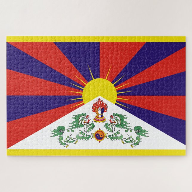 Puzzle Bandera tibetana (Horizontal)