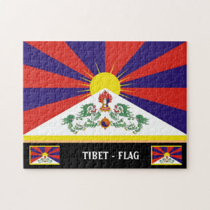 Puzzle Bandera tibetana y país tibetano / Tibet & Himalay