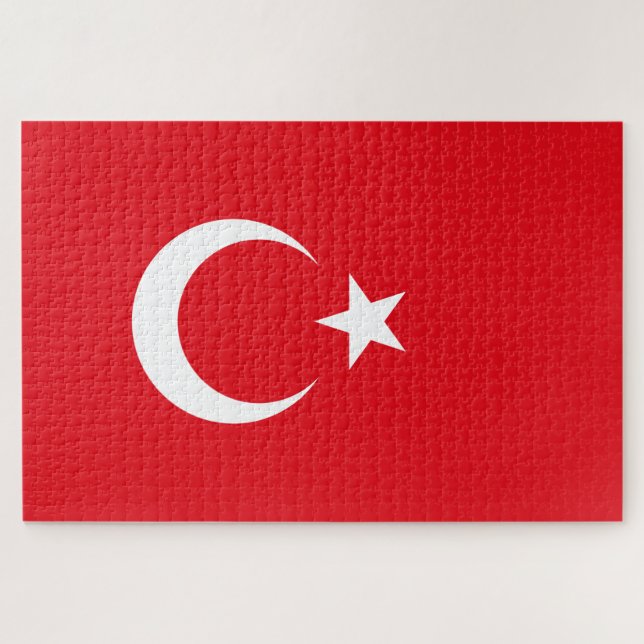 Puzzle Bandera turca (Turquía) (Horizontal)