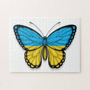 Puzzle Bandera ucraniana de la mariposa