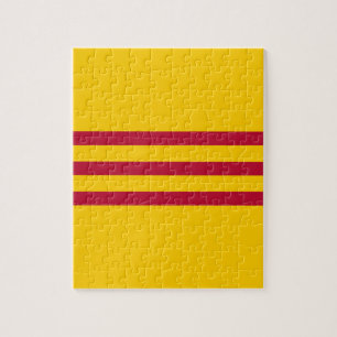 Puzzle Bandera vietnamita del sur - đỏ del sọc de lo