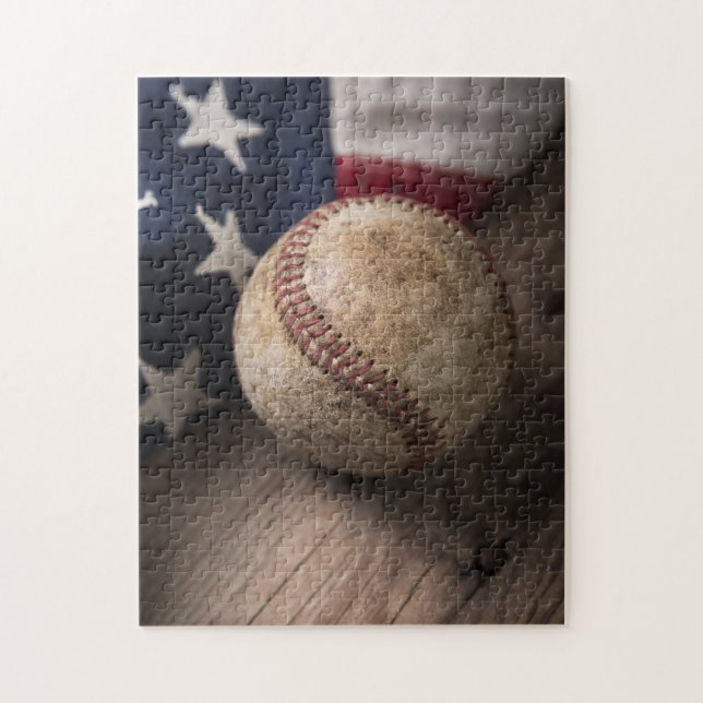 Puzzle Bandera y béisbol de las naves (Vertical)