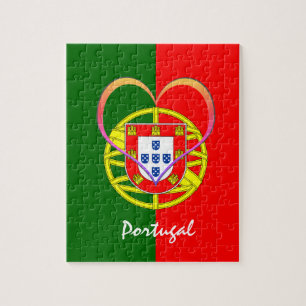 Puzzle Bandera y corazón portugueses - Hinchas portugues