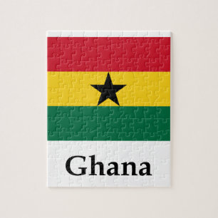 Puzzle Bandera y nombre de Ghana