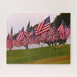 Puzzle Banderas conmemorativas del 9-11.