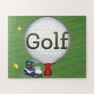 Puzzle Banderas de carros de bolas compuestas de golf
