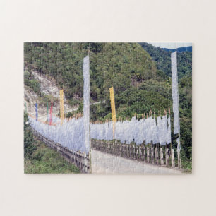 Puzzle Banderas de oración budista - Bután, Himalaya, Asi