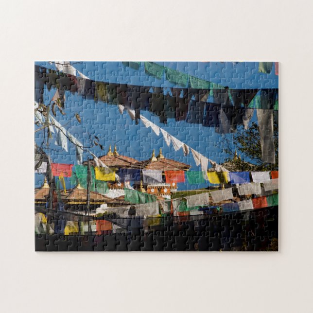 Puzzle Banderas de oración y chortens (Horizontal)