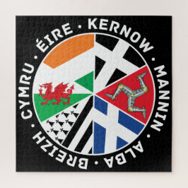 Puzzle Banderas de países celtas Cymru Eire Alba Kernow M
