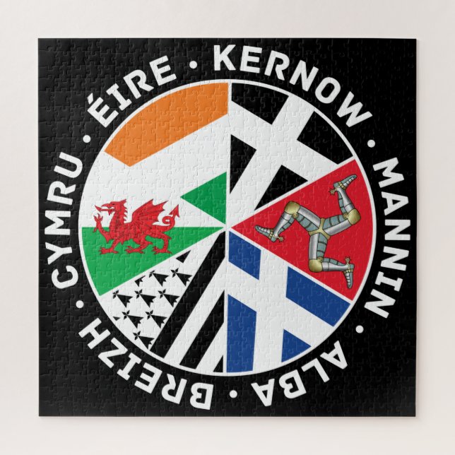 Puzzle Banderas de países celtas Cymru Eire Alba Kernow M (Vertical)