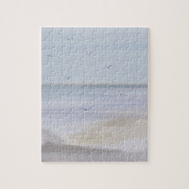 Puzzle Baño acuático de la playa costera (Vertical)