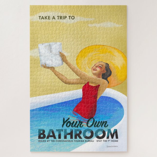 Puzzle Baño de la Oficina de Turismo de Coronavirus (Vertical)