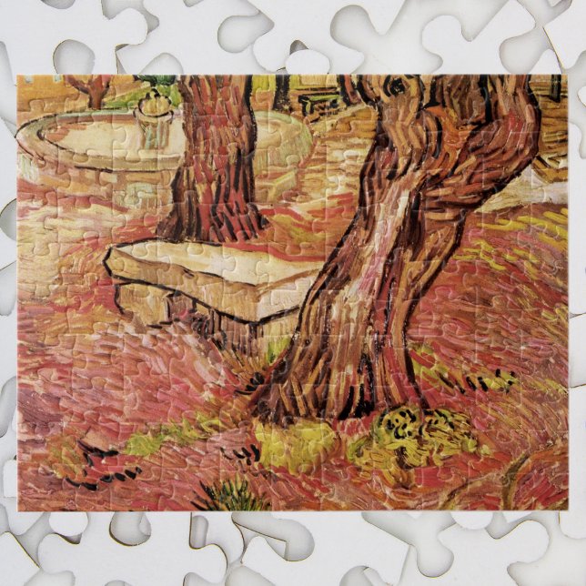 Puzzle Baño de piedra Van Gogh en el jardín, hospital St  (Subido por el creador)