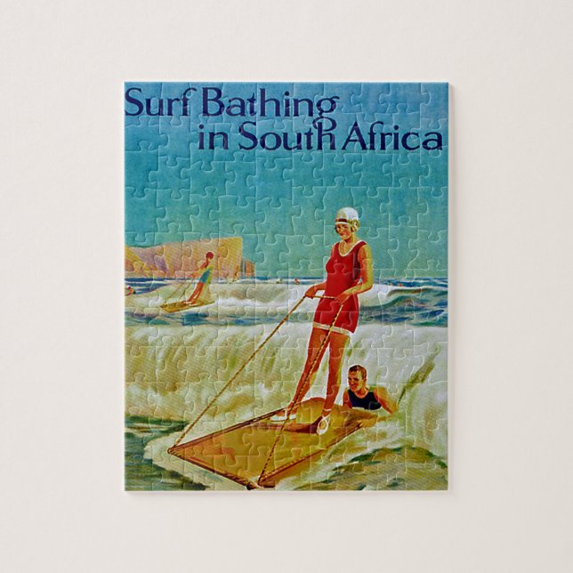 Puzzle Baño de surf en Sudáfrica (Vertical)