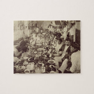 Puzzle Banquete real en la casa barco de rey Kalakana,