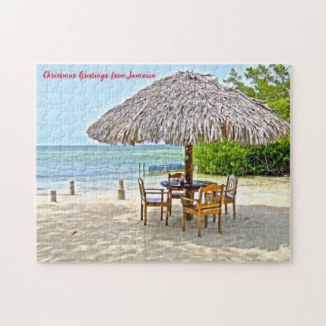 Puzzle Bar de playa Jamaica. (Horizontal)