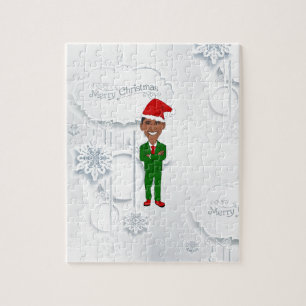 Puzzle barack obama santa
