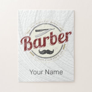 Puzzle Barber Hair Hustler Hairdresser Retro Hairstylista