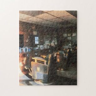 Puzzle Barbería con sol entrando a través de la ventana