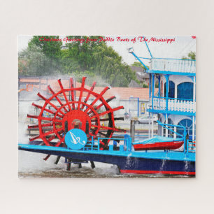 Puzzle Barca de remo Mississippi.Felicitaciones de Navida