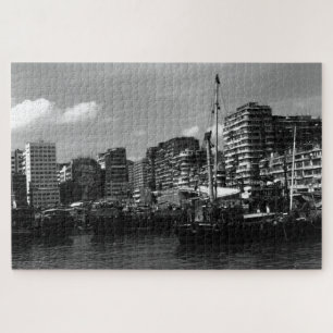 Puzzle Barcas residenciales antiguas en el río de Hong Ko