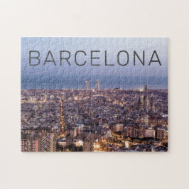 Puzzle Barcelona Cataluña Sunset Skyline España Cityscape