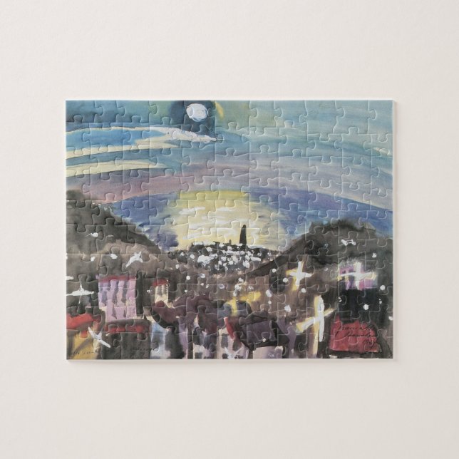Puzzle Barcelona de noche por Walter Gramatte (Horizontal)