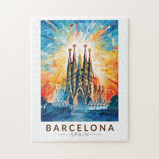Puzzle Barcelona España La Sagrada Familia (Vertical)