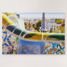 Puzzle Barcelona España Parc Guell Travel Photo