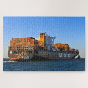 Puzzle Barco contenedor y remolcadores: MSC Shanghai