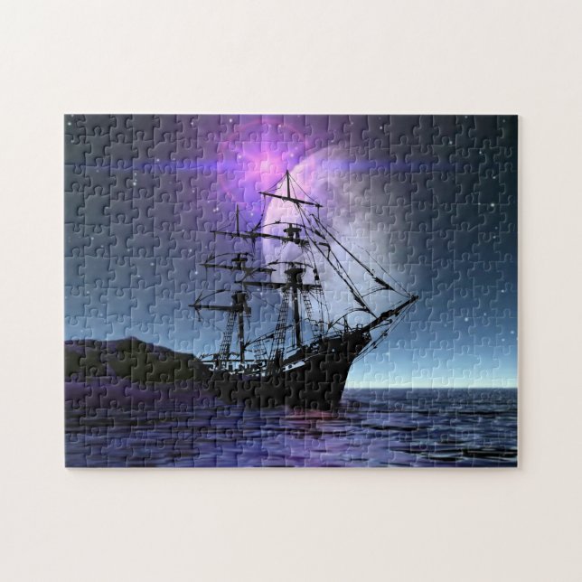 Puzzle Barco de Clipper en Moonlight (Horizontal)