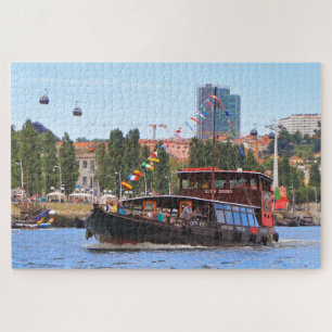 Puzzle Barco de crucero en Oporto, Portugal