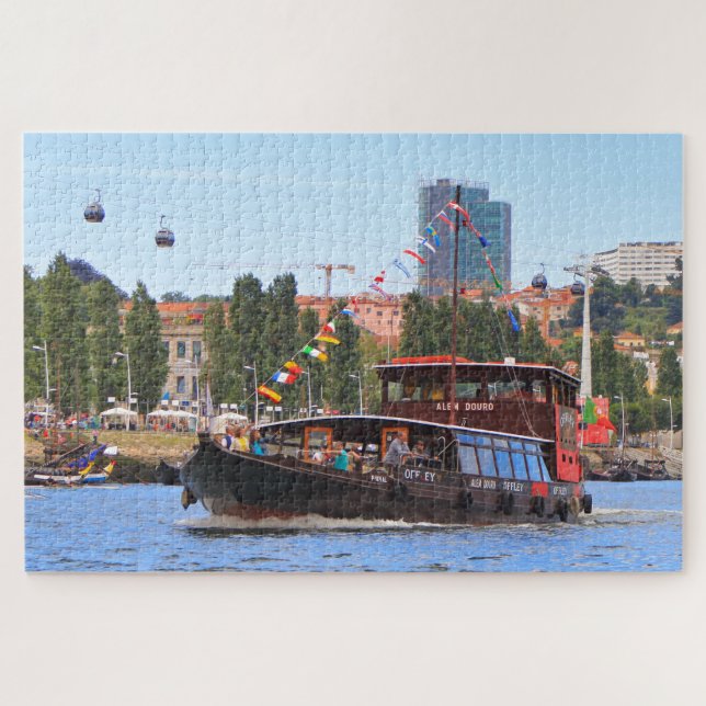 Puzzle Barco de crucero en Oporto, Portugal (Horizontal)