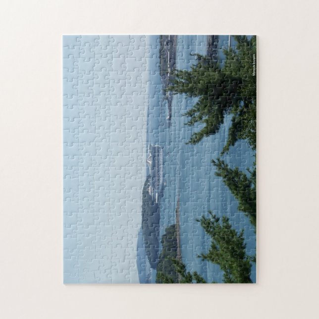 Puzzle Barco de cruceros en el puerto de la barra, Maine (Vertical)