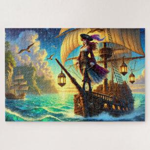 Puzzle Barco de Pirata Lady Fantasía Náutica Aventura Mar